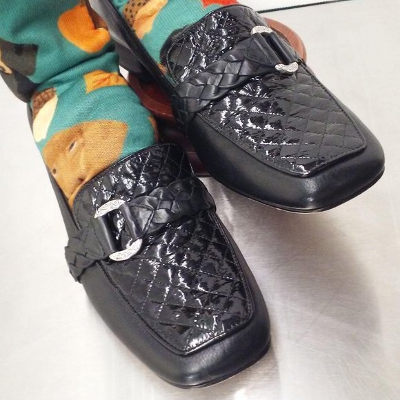 Brighton Kane Loafer Shoe Sz-8.5 Quilted Patent - Picture 2 of 12